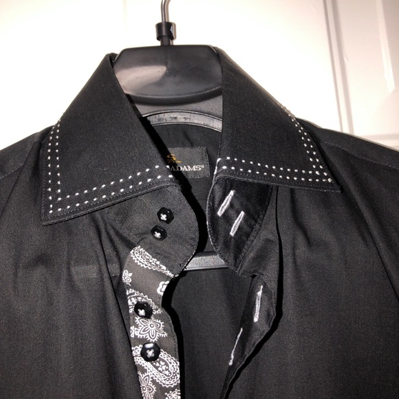 Stacy Adams Cuffed High-Fashion Dress Shirt - Picture 3 of 7